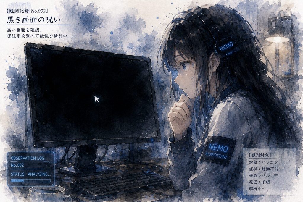 暗黒領域を確認。
呪詛系攻撃の可能性を検討中。